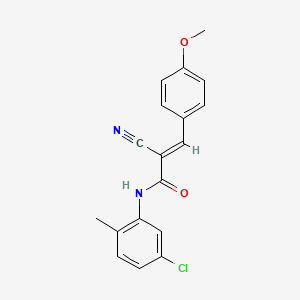 molecular formula C18H15ClN2O2 B7741162 (E)-N-(5-chloro-2-methylphenyl)-2-cyano-3-(4-methoxyphenyl)prop-2-enamide 