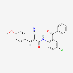 molecular formula C24H17ClN2O3 B7741167 (E)-N-(2-benzoyl-4-chlorophenyl)-2-cyano-3-(4-methoxyphenyl)acrylamide 
