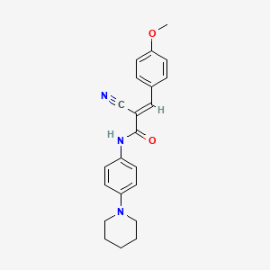 molecular formula C22H23N3O2 B7741171 (2E)-2-cyano-3-(4-methoxyphenyl)-N-(4-piperidin-1-ylphenyl)acrylamide 