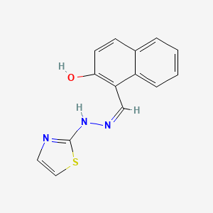 molecular formula C14H11N3OS B7741243 (Z)-1-((2-(thiazol-2-yl)hydrazono)methyl)naphthalen-2-ol 