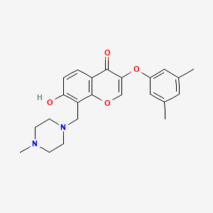 molecular formula C23H26N2O4 B7741319 3-(3,5-dimethylphenoxy)-7-hydroxy-8-[(4-methylpiperazin-1-yl)methyl]-4H-chromen-4-one 