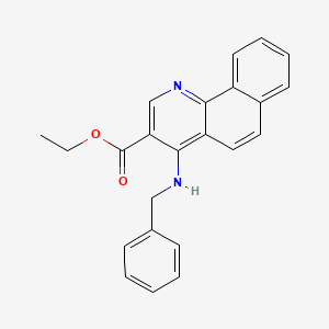 molecular formula C23H20N2O2 B7741337 Ethyl 4-(benzylamino)benzo[h]quinoline-3-carboxylate 