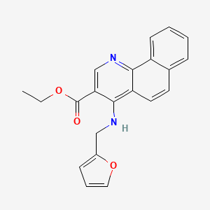 molecular formula C21H18N2O3 B7741341 Ethyl 4-[(2-furylmethyl)amino]benzo[h]quinoline-3-carboxylate 