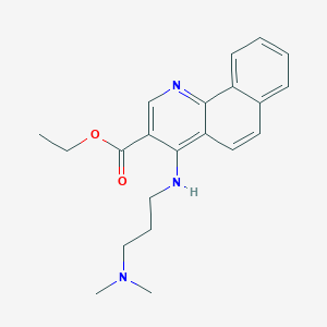 molecular formula C21H25N3O2 B7741344 4-(3-Dimethylamino-propylamino)-benzo[h]quinoline-3-carboxylic acid ethyl ester 