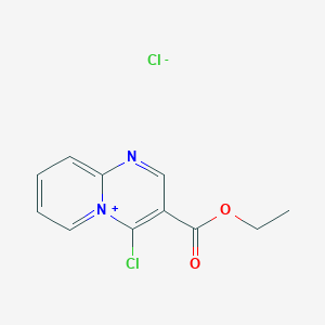 4-Chloro-3-(ethoxycarbonyl)-1,5$l^{5}-[1$l^{5}]pyrido[1,2-a]pyrimidin-5-ylium chloride