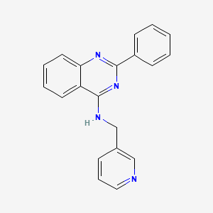 molecular formula C20H16N4 B7741469 2-phenyl-N-(pyridin-3-ylmethyl)quinazolin-4-amine 