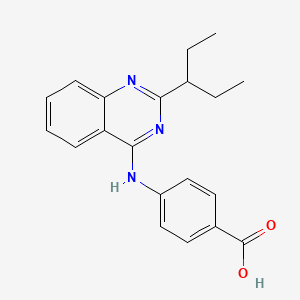 molecular formula C20H21N3O2 B7741479 4-[2-(1-Ethylpropyl)-4-quinazolinylamino]benzoic acid 