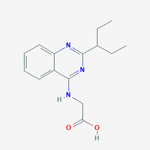 molecular formula C15H19N3O2 B7741486 2-[(2-Pentan-3-ylquinazolin-4-yl)amino]acetic acid 