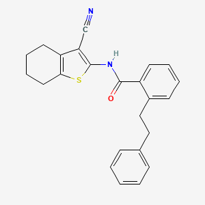 N-(3-cyano-4,5,6,7-tetrahydro-1-benzothiophen-2-yl)-2-(2-phenylethyl)benzamide