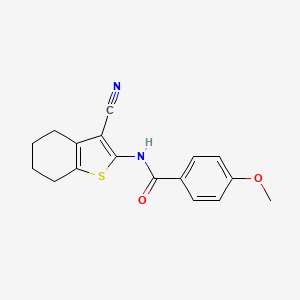 N-(3-cyano-4,5,6,7-tetrahydro-1-benzothiophen-2-yl)-4-methoxybenzamide