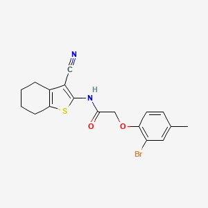2-(2-bromo-4-methylphenoxy)-N-(3-cyano-4,5,6,7-tetrahydro-1-benzothiophen-2-yl)acetamide