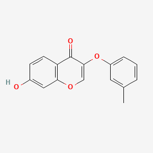 molecular formula C16H12O4 B7741569 4H-1-Benzopyran-4-one, 7-hydroxy-3-(3-methylphenoxy)- CAS No. 137987-97-4