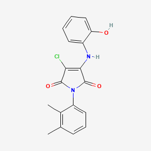 3-chloro-1-(2,3-dimethylphenyl)-4-[(2-hydroxyphenyl)amino]-1H-pyrrole-2,5-dione