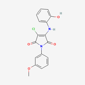 3-chloro-4-[(2-hydroxyphenyl)amino]-1-(3-methoxyphenyl)-1H-pyrrole-2,5-dione