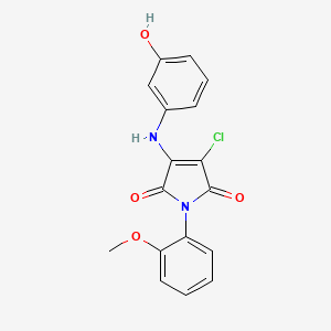 3-chloro-4-[(3-hydroxyphenyl)amino]-1-(2-methoxyphenyl)-1H-pyrrole-2,5-dione