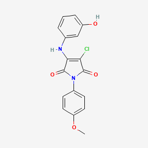 3-chloro-4-[(3-hydroxyphenyl)amino]-1-(4-methoxyphenyl)-1H-pyrrole-2,5-dione