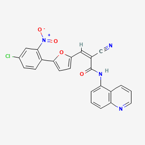 (Z)-3-[5-(4-chloro-2-nitrophenyl)furan-2-yl]-2-cyano-N-quinolin-5-ylprop-2-enamide