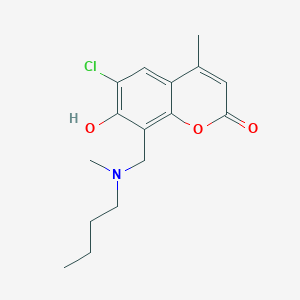 molecular formula C16H20ClNO3 B7741873 8-{[butyl(methyl)amino]methyl}-6-chloro-7-hydroxy-4-methyl-2H-chromen-2-one 