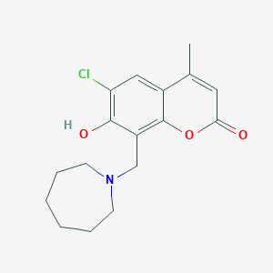 molecular formula C17H20ClNO3 B7741881 8-(azepan-1-ylmethyl)-6-chloro-7-hydroxy-4-methyl-2H-chromen-2-one 