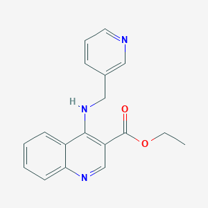 molecular formula C18H17N3O2 B7741905 Ethyl 4-(pyridin-3-ylmethylamino)quinoline-3-carboxylate 