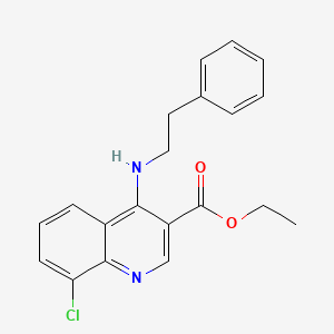 Ethyl 8-chloro-4-[(2-phenylethyl)amino]quinoline-3-carboxylate