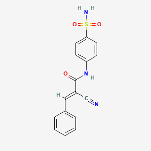 (2E)-2-cyano-3-phenyl-N-(4-sulfamoylphenyl)prop-2-enamide