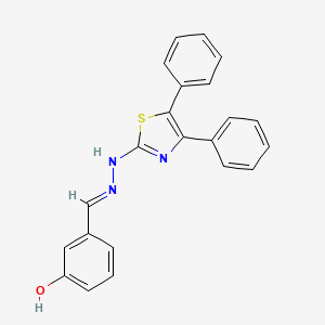 molecular formula C22H17N3OS B7741940 3-{(E)-[2-(4,5-diphenyl-1,3-thiazol-2-yl)hydrazinylidene]methyl}phenol 