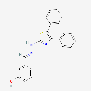 3-{(E)-[2-(4,5-diphenyl-1,3-thiazol-2-yl)hydrazinylidene]methyl}phenol