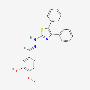 5-[(E)-[(4,5-diphenyl-1,3-thiazol-2-yl)hydrazinylidene]methyl]-2-methoxyphenol