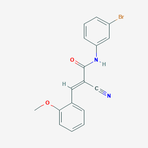 molecular formula C17H13BrN2O2 B7741998 (E)-N-(3-bromophenyl)-2-cyano-3-(2-methoxyphenyl)prop-2-enamide 