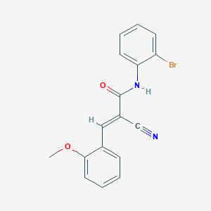 molecular formula C17H13BrN2O2 B7742005 (E)-N-(2-bromophenyl)-2-cyano-3-(2-methoxyphenyl)prop-2-enamide 