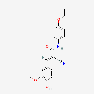 (2E)-2-cyano-N-(4-ethoxyphenyl)-3-(4-hydroxy-3-methoxyphenyl)prop-2-enamide