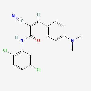 molecular formula C18H15Cl2N3O B7742023 (Z)-2-cyano-N-(2,5-dichlorophenyl)-3-[4-(dimethylamino)phenyl]prop-2-enamide 