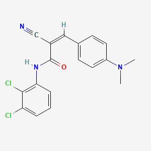 molecular formula C18H15Cl2N3O B7742029 (Z)-2-cyano-N-(2,3-dichlorophenyl)-3-(4-(dimethylamino)phenyl)acrylamide 