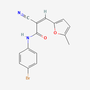 molecular formula C15H11BrN2O2 B7742032 (Z)-N-(4-bromophenyl)-2-cyano-3-(5-methylfuran-2-yl)prop-2-enamide 