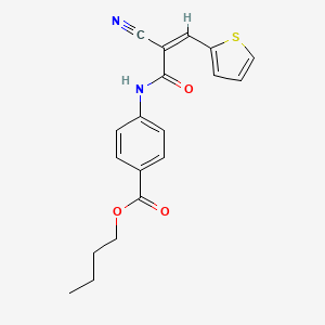 molecular formula C19H18N2O3S B7742043 butyl 4-[[(Z)-2-cyano-3-thiophen-2-ylprop-2-enoyl]amino]benzoate 