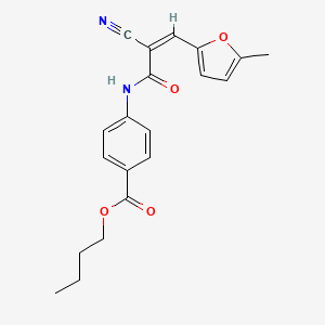 molecular formula C20H20N2O4 B7742047 butyl 4-[[(Z)-2-cyano-3-(5-methylfuran-2-yl)prop-2-enoyl]amino]benzoate 