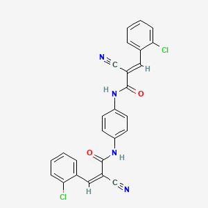 (Z)-3-(2-chlorophenyl)-N-[4-[[(E)-3-(2-chlorophenyl)-2-cyanoprop-2-enoyl]amino]phenyl]-2-cyanoprop-2-enamide