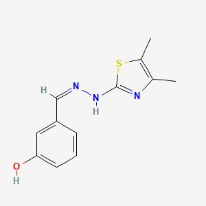 3-[(Z)-[(4,5-dimethyl-1,3-thiazol-2-yl)hydrazinylidene]methyl]phenol