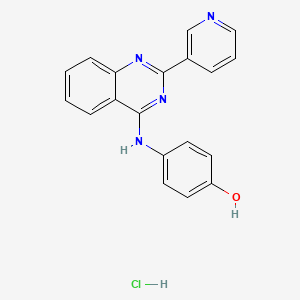 4-[(2-Pyridin-3-ylquinazolin-4-yl)amino]phenol;hydrochloride