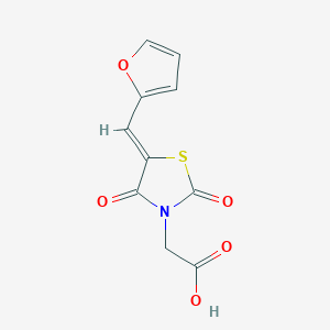 molecular formula C10H7NO5S B7742160 (Z)-2-(5-(furan-2-ylmethylene)-2,4-dioxothiazolidin-3-yl)acetic acid 