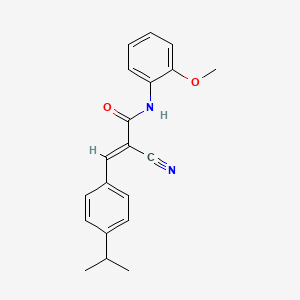 (2E)-2-cyano-N-(2-methoxyphenyl)-3-[4-(propan-2-yl)phenyl]prop-2-enamide