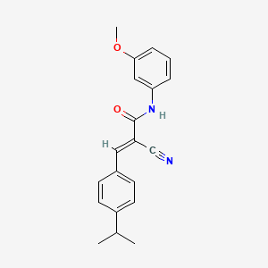 (2E)-2-cyano-N-(3-methoxyphenyl)-3-[4-(propan-2-yl)phenyl]prop-2-enamide