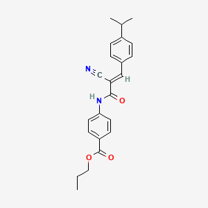 propyl 4-[[(E)-2-cyano-3-(4-propan-2-ylphenyl)prop-2-enoyl]amino]benzoate