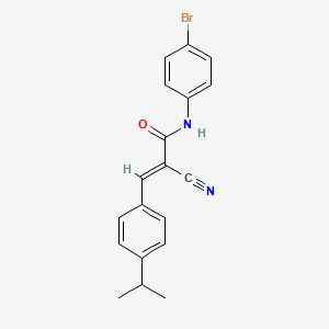 molecular formula C19H17BrN2O B7742211 (E)-N-(4-bromophenyl)-2-cyano-3-(4-propan-2-ylphenyl)prop-2-enamide 