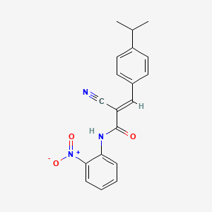 molecular formula C19H17N3O3 B7742224 (E)-2-cyano-N-(2-nitrophenyl)-3-(4-propan-2-ylphenyl)prop-2-enamide 