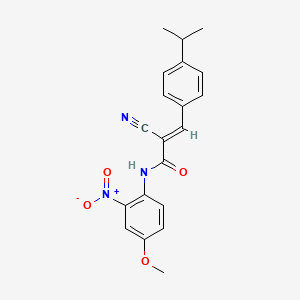 (E)-2-cyano-N-(4-methoxy-2-nitrophenyl)-3-(4-propan-2-ylphenyl)prop-2-enamide