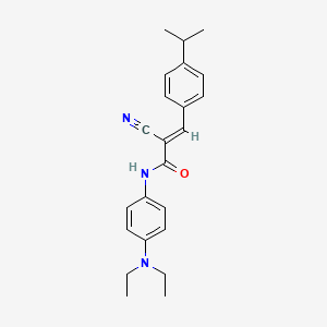 (E)-2-cyano-N-[4-(diethylamino)phenyl]-3-(4-propan-2-ylphenyl)prop-2-enamide