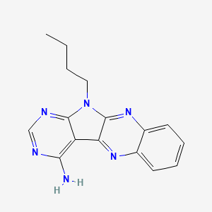 molecular formula C16H16N6 B7742246 11-butyl-11H-pyrimido[5',4':4,5]pyrrolo[2,3-b]quinoxalin-4-amine 