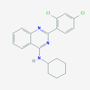 molecular formula C20H19Cl2N3 B7742262 N-cyclohexyl-2-(2,4-dichlorophenyl)quinazolin-4-amine 